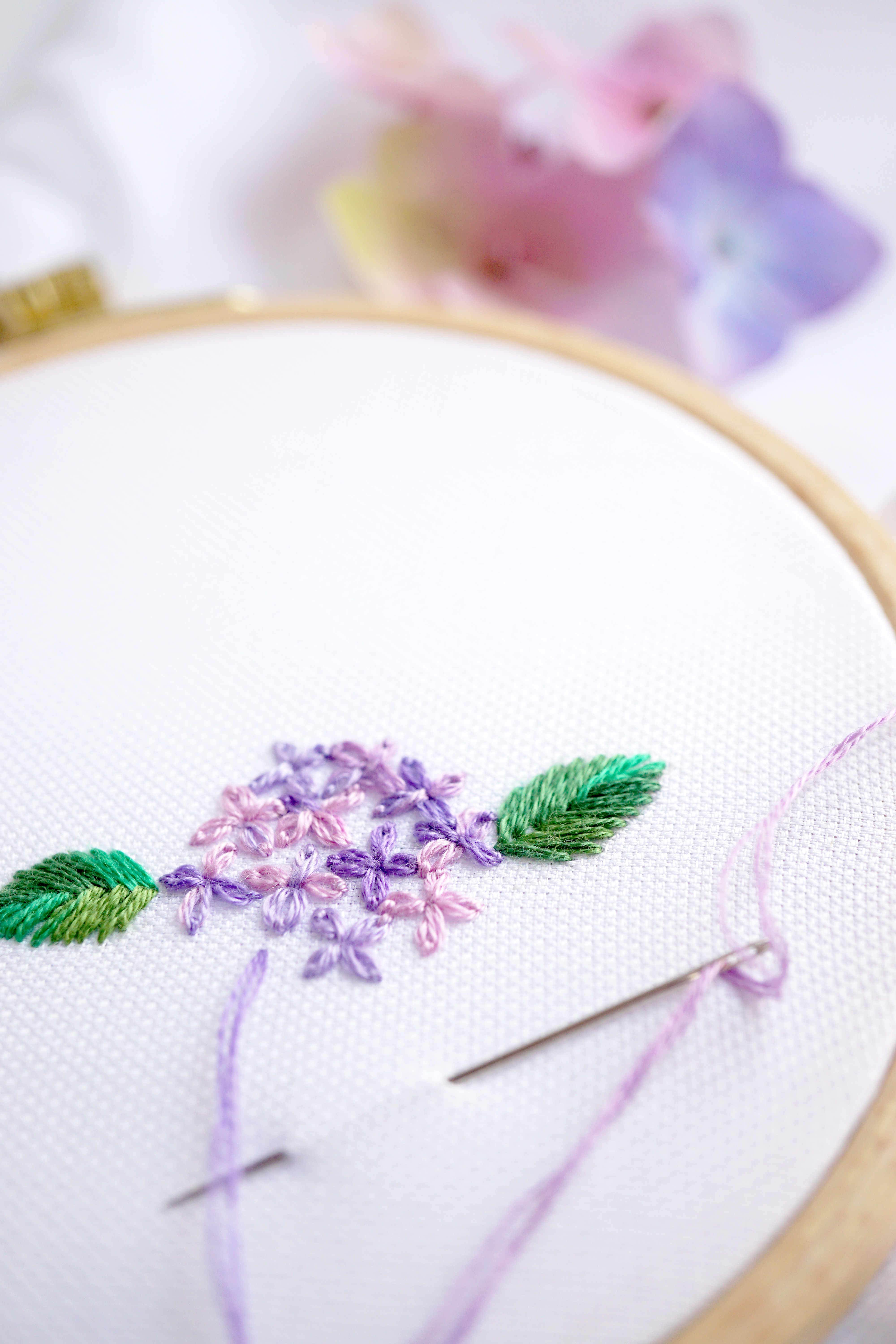 ハンズ新宿店 【新宿店】紫陽花のハンカチ刺繍ワークショップ (2025/6